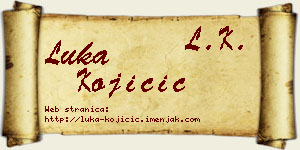 Luka Kojičić vizit kartica